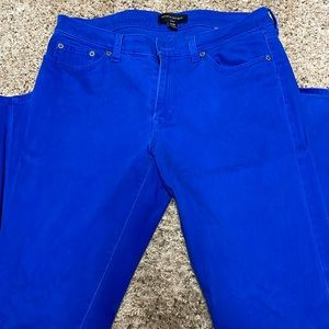 Bright blue banana republic skinny jeans